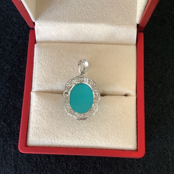 NEW 925 sterling silver natural turquoise set.